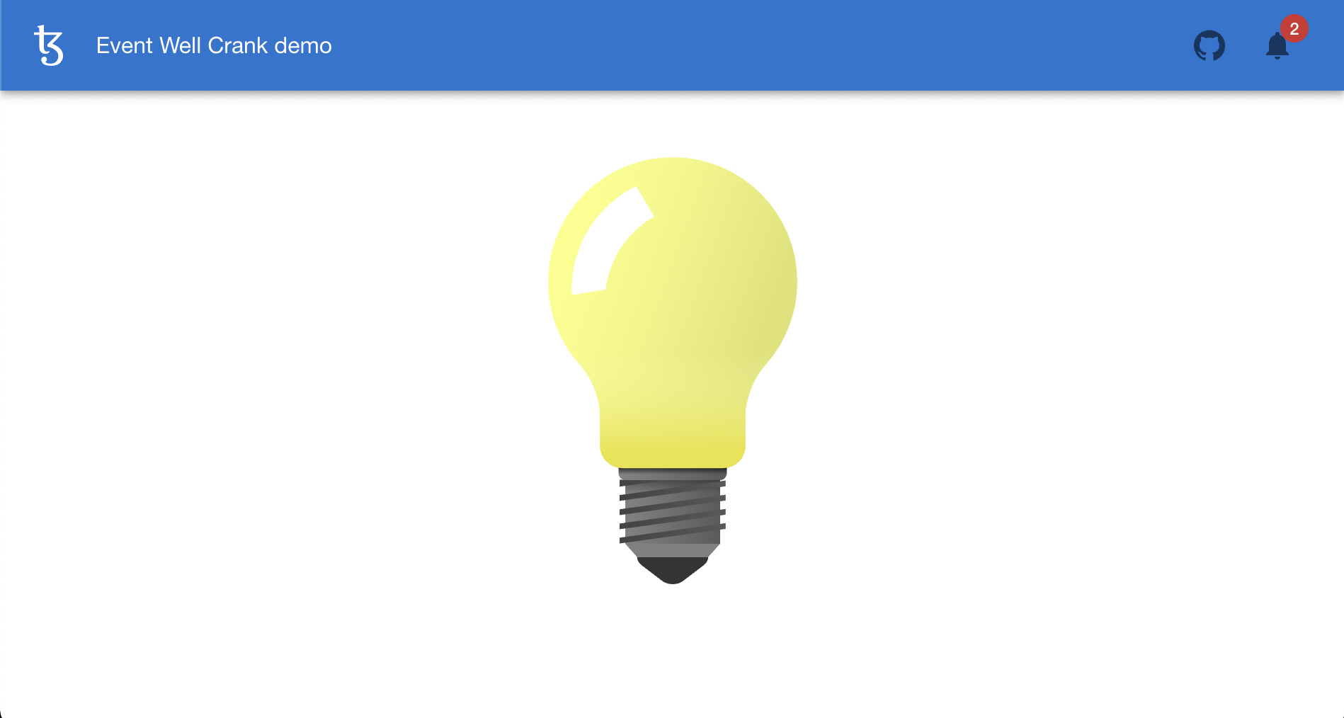 Buld Dapp webpage: an image of a light bulb